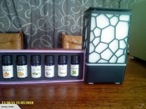 Cube Aromatherapy Diffuser + 6 Oils Gift Pack