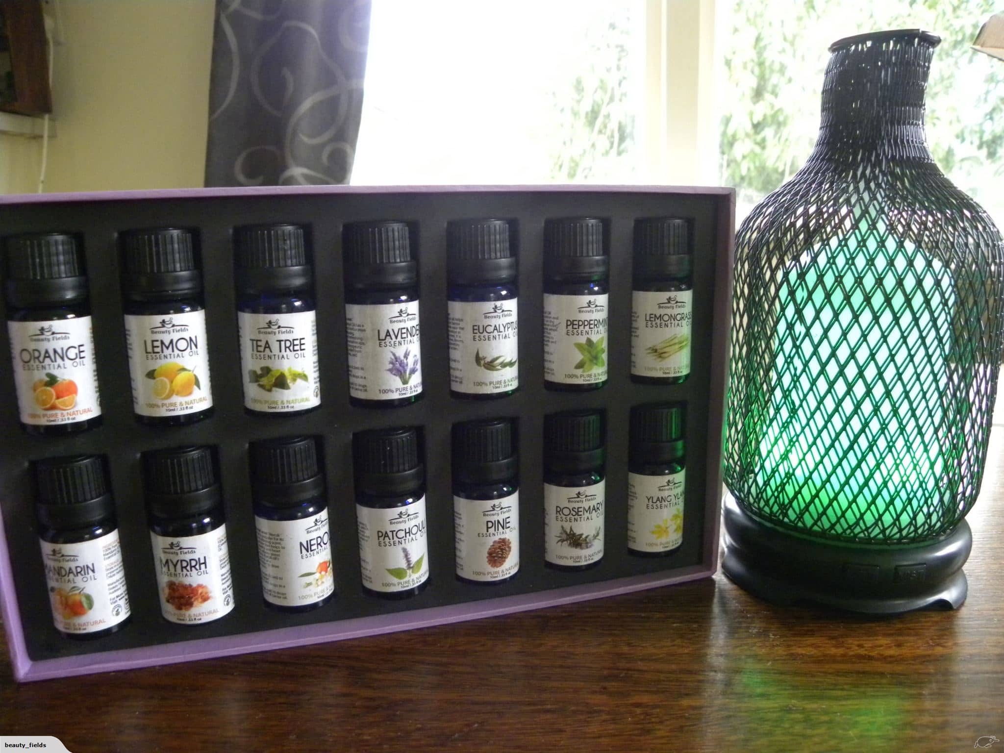 Metal Aromatherapy Diffuser + 14 Oils Gift Pack