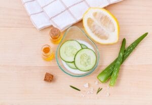 DIY Pigmentation-Busting Face Masks ingredients: Aloe vera, cucumber, lemon